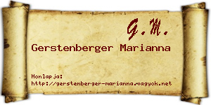 Gerstenberger Marianna névjegykártya